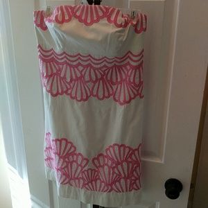 Lilly Pulitzer white strapless dress Size 4